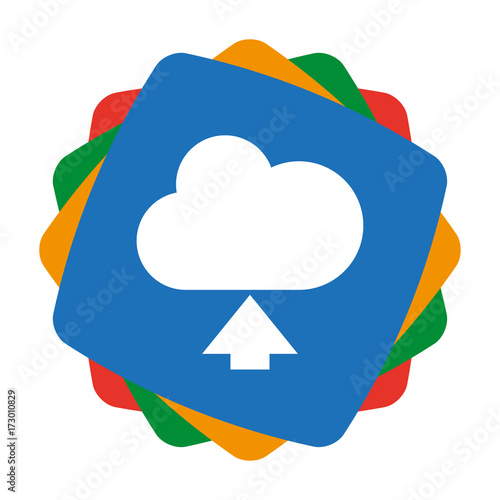App Icon bunt - Cloud - Upload