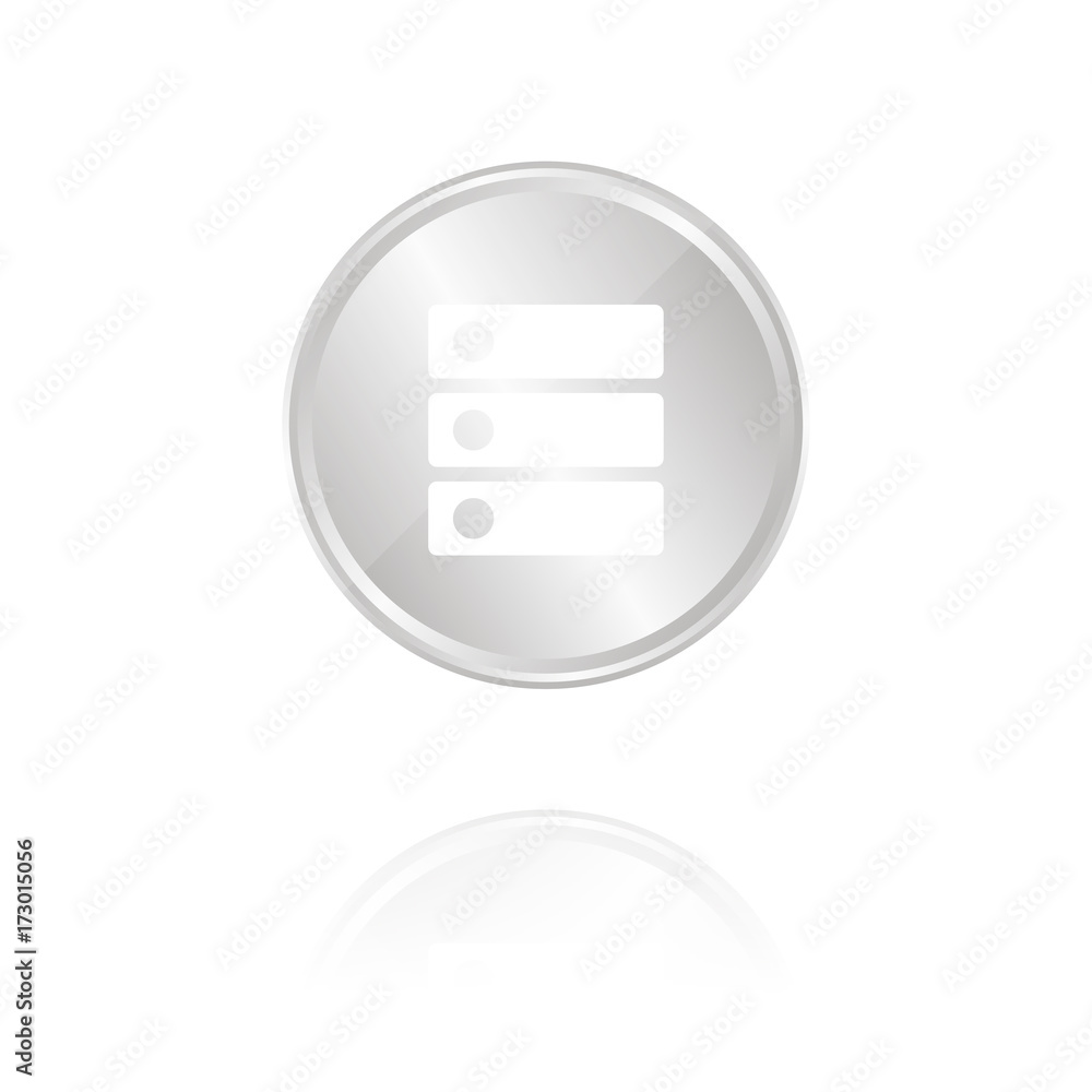 Ordner-Abteilungen - Silber Münze mit Reflektion Ordner-Abteilungen - Silber Münze mit Reflektion