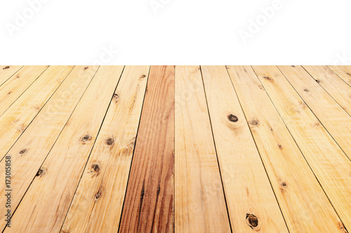 Wood floor isolated on white background.