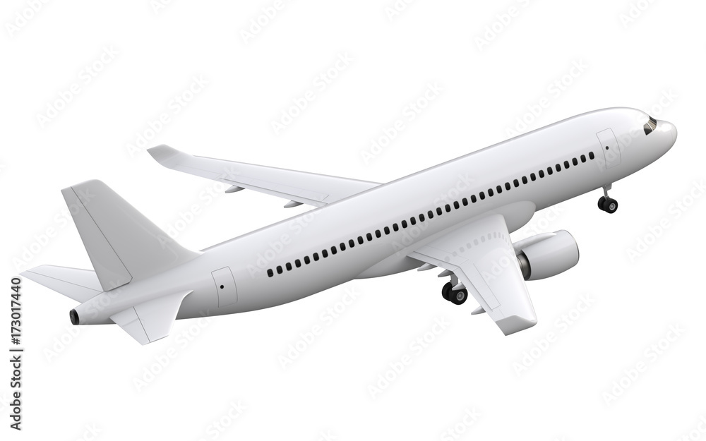 Airplane isolated on white background - 3D Rendering Airplane isolated on white background - 3D Rendering