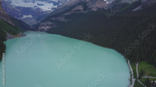 Over Lake Louise in Banff National Park, Alberta, Canada photo