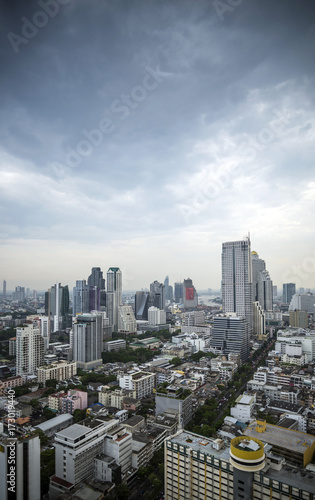 view of central silom in bangkok thailand by day