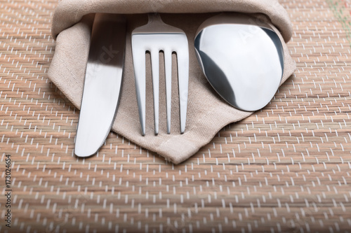 spoon with fork and knife large