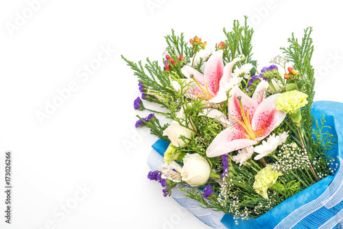 bouquet flower on white background