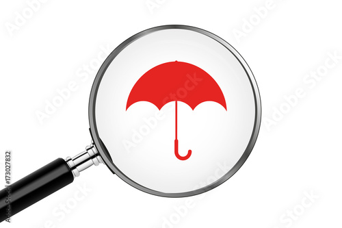 Lupe sucht/findet - Regenschirm