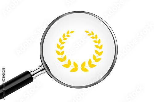 Lupe sucht/findet - Lorbeerkranz