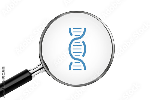 Lupe sucht/findet - DNA-Strang