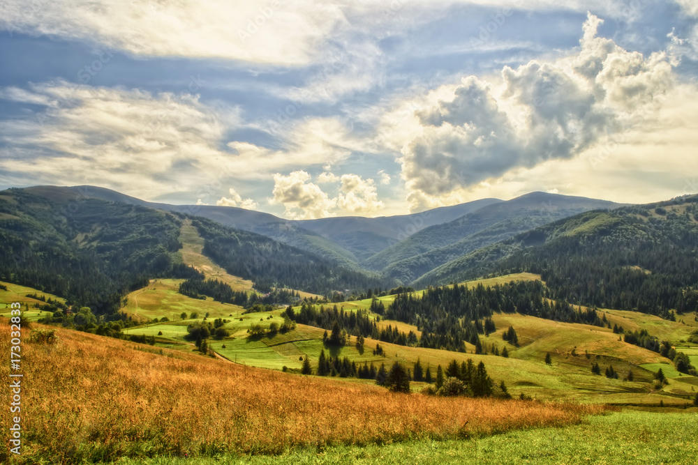 Viewn on the mountains. Carpathians, Podobovets Viewn on the mountains. Carpathians, Podobovets