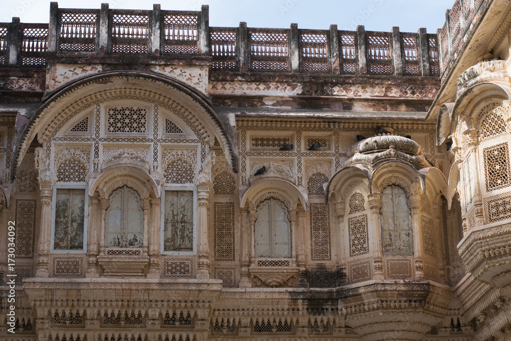 A palace in an ancient fort of Jodhpur, Rajasthan