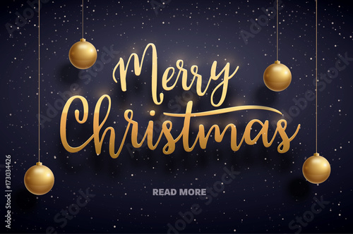  merry Christmas 2018 gold and black collors place for text 