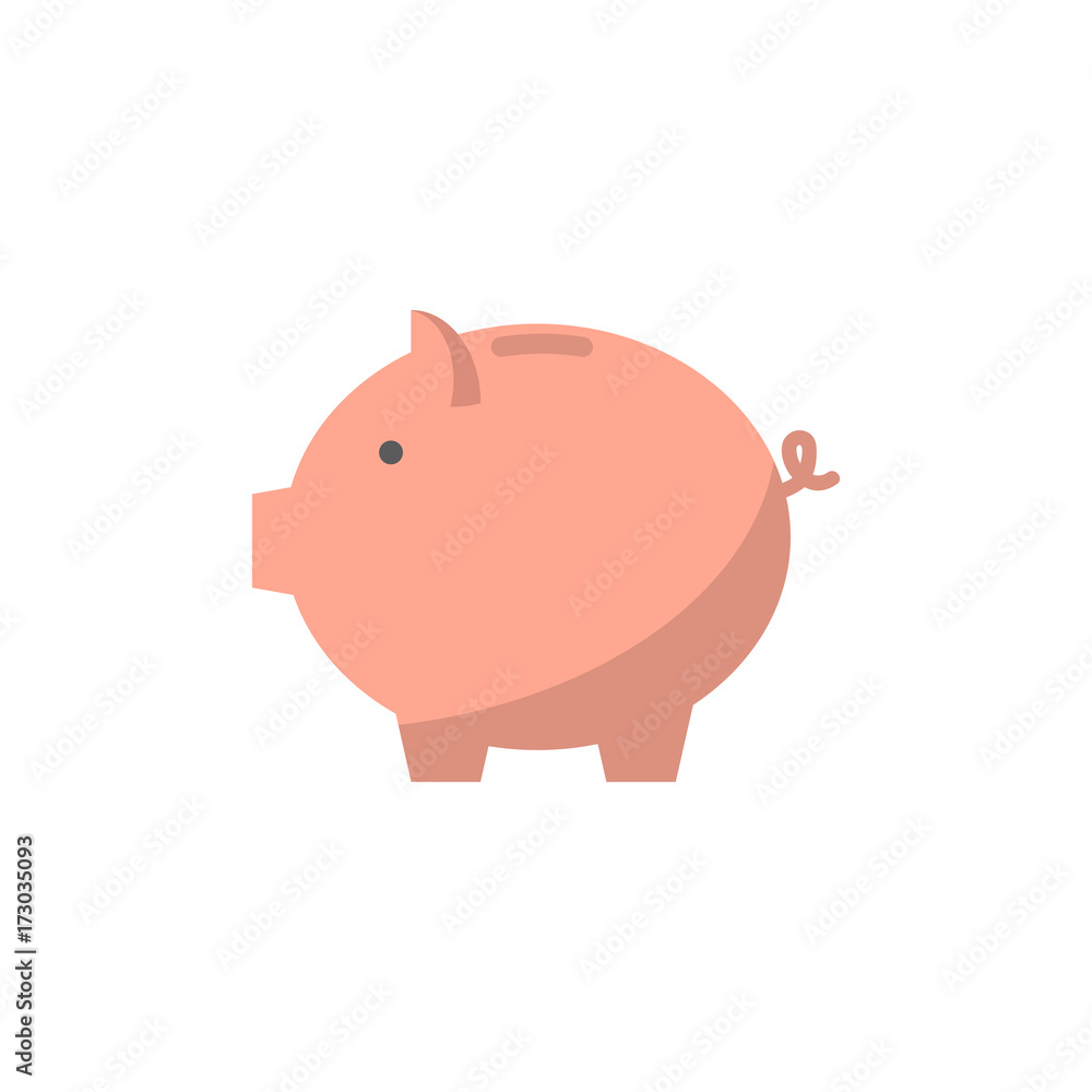 Piggy bank. business concept. flat style. vector Piggy bank. business concept. flat style. vector