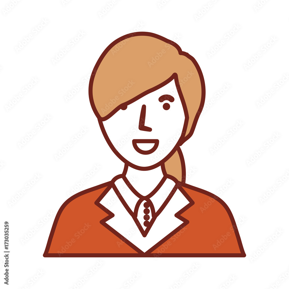 cartoon woman lawyer icon over white background colorful design vector  illustration Stock Vector | Adobe Stock