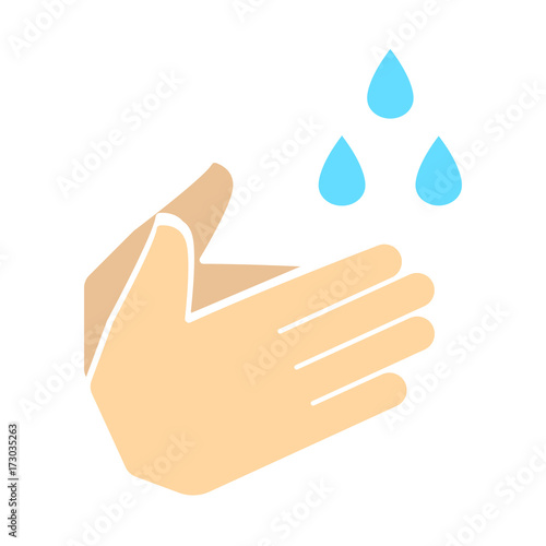 wash hand icon vector