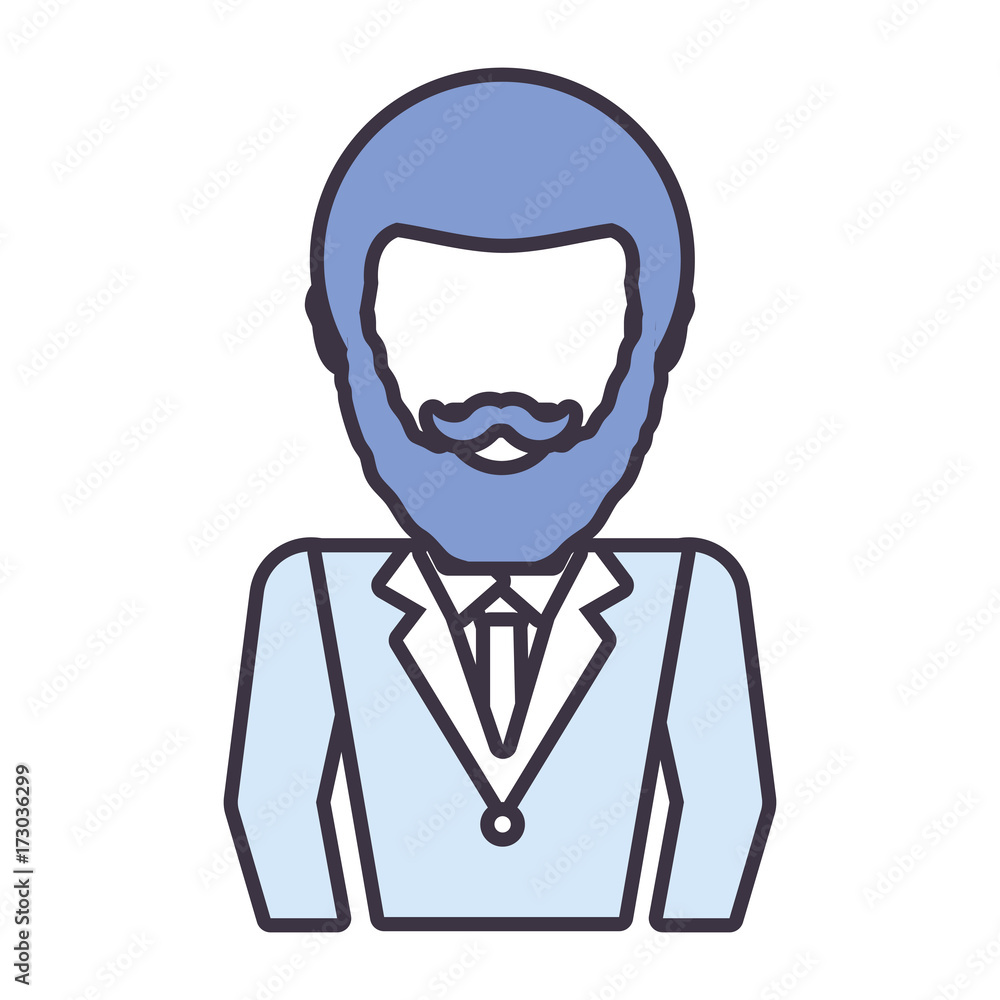 businessman icon over white background colorful design vector illustration