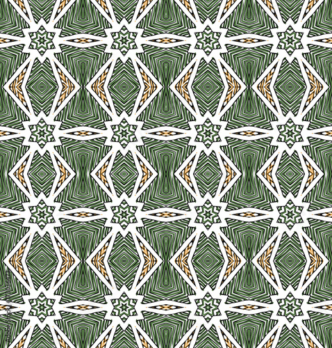 Seamless striped vector pattern. Vintage colored decorative repainting background with tribal and ethnic motifs. Abstract geometric roughly hatched shapes colored with hand drawn brush stokes.