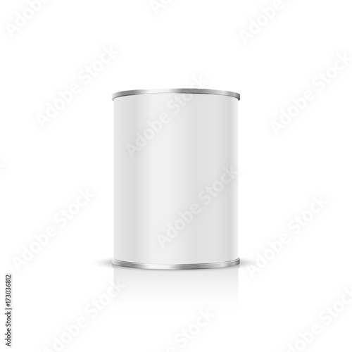 Metal can on a white background. Vector Illustration