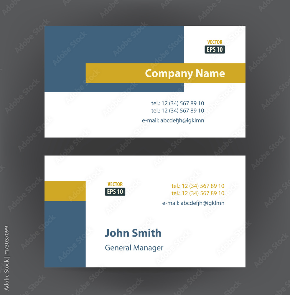 Vector professional designer horizontal personal business cards set collection