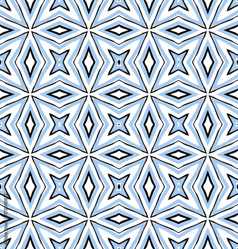 Seamless striped vector pattern. Vintage colored decorative repainting background with tribal and ethnic motifs. Abstract geometric roughly hatched shapes colored with hand drawn brush stokes.