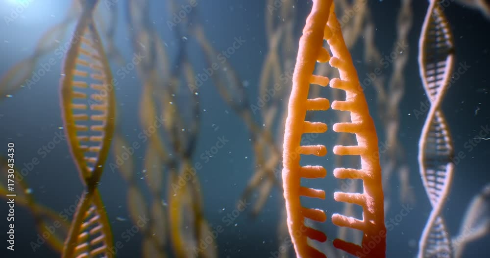 dna strand structure seamless loopable animation 4k UHD