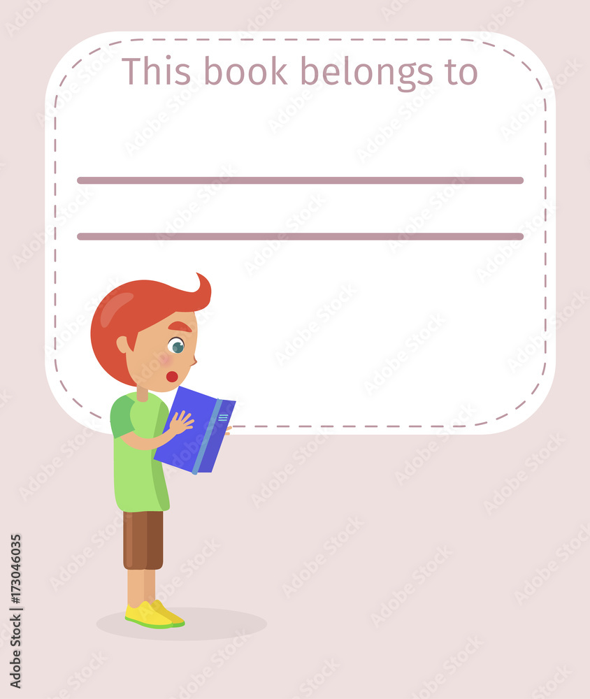 Book Cover with Place for Signing Illustration Book Cover with Place for Signing Illustration