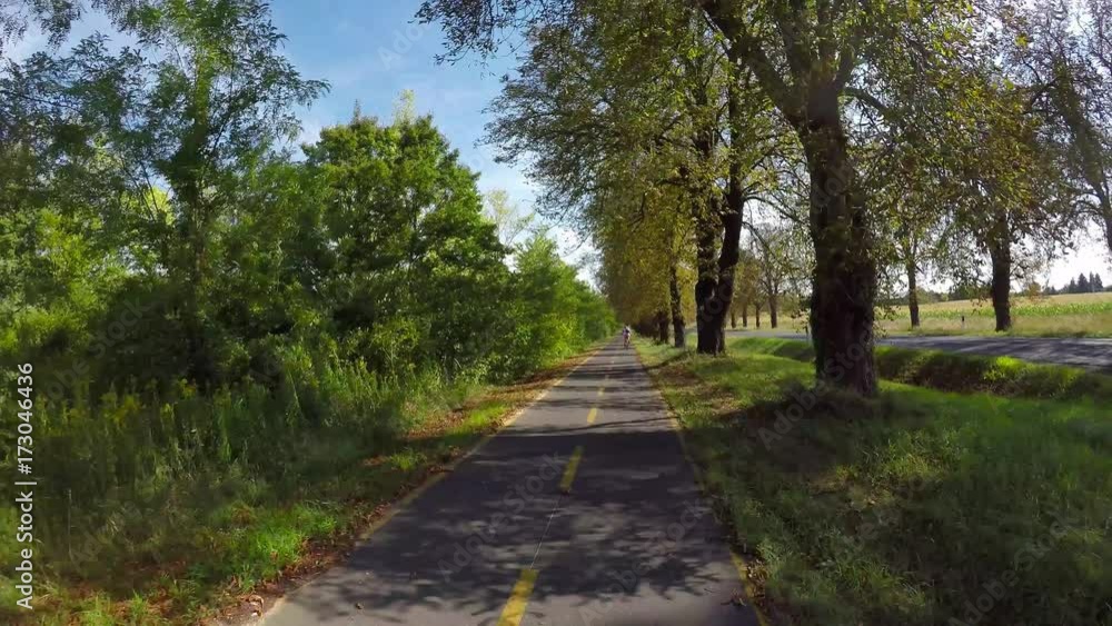 Bike road between small towns Heviz and Keszthely in Hungary Bike road between small towns Heviz and Keszthely in Hungary