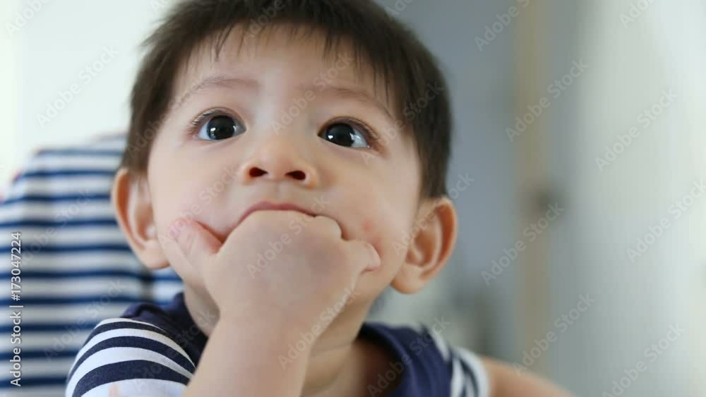 cute baby kid using finger hand in mouth itchy gum cute baby kid using finger hand in mouth itchy gum