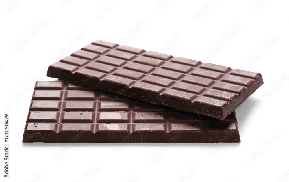 chocolate bars isolated on white background chocolate bars isolated on white background