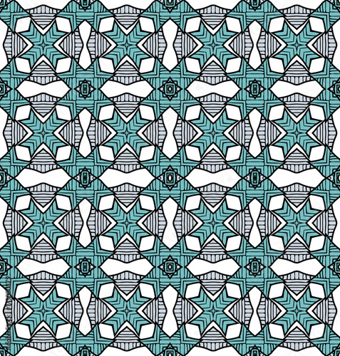 Seamless striped vector pattern. Vintage colored decorative repainting background with tribal and ethnic motifs. Abstract geometric roughly hatched shapes colored with hand drawn brush stokes.