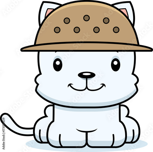 Cartoon Smiling Zookeeper Kitten