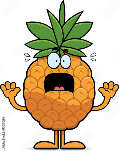 Scared Cartoon Pineapple