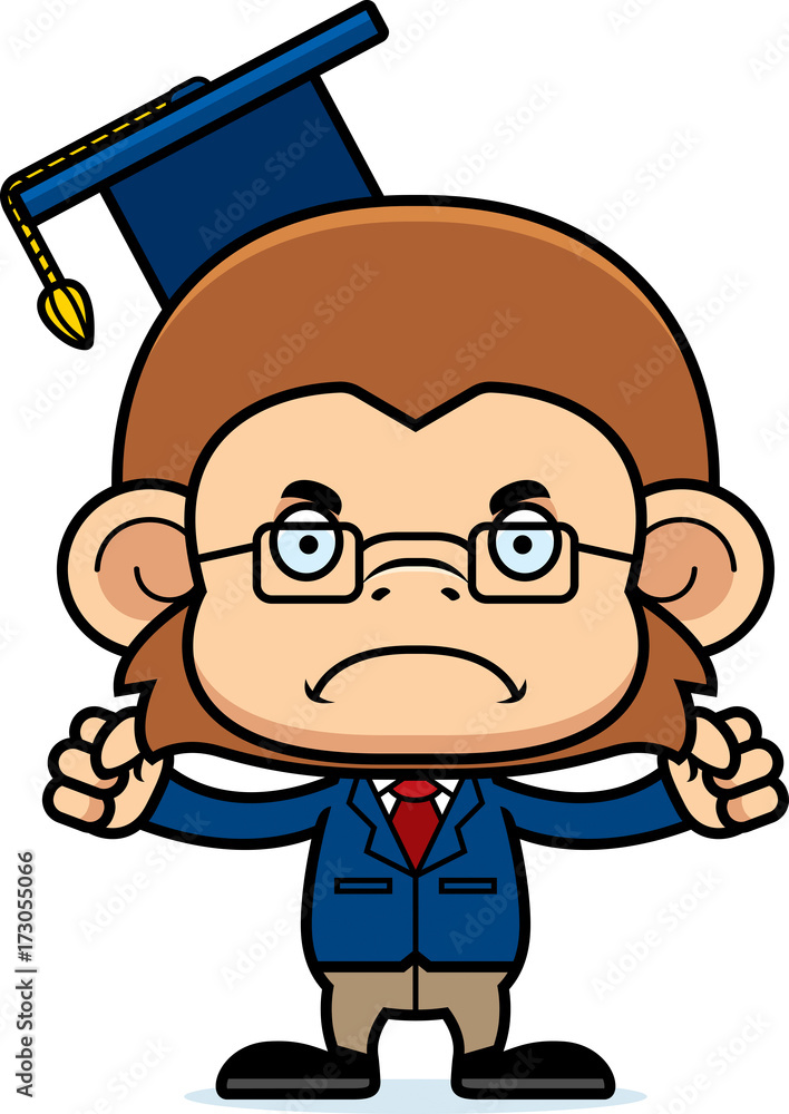 Cartoon Angry Teacher Monkey Cartoon Angry Teacher Monkey