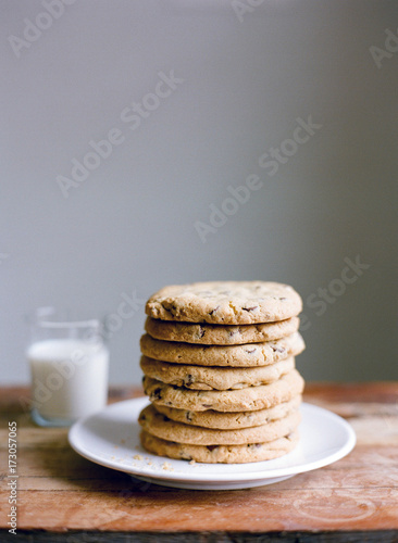Wallpaper Mural Stack of chocolate chip cookies Torontodigital.ca