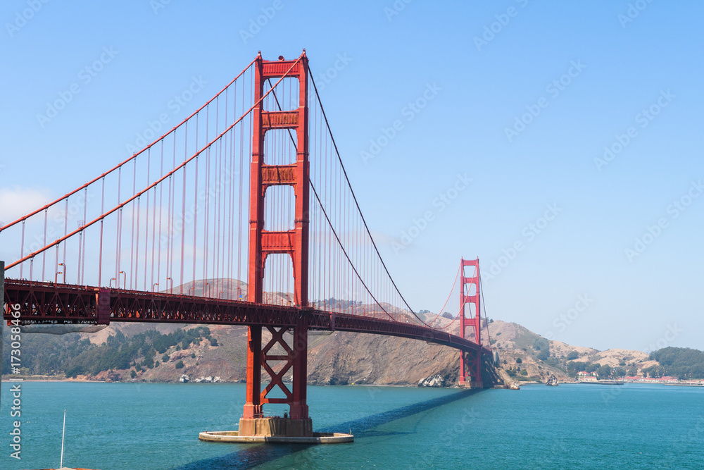 panoramic view of golden gate bridge, california panoramic view of golden gate bridge, california