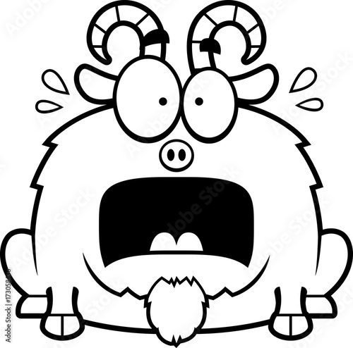 Terrified Little Goat