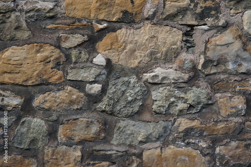 Rough stone wall horizontal background