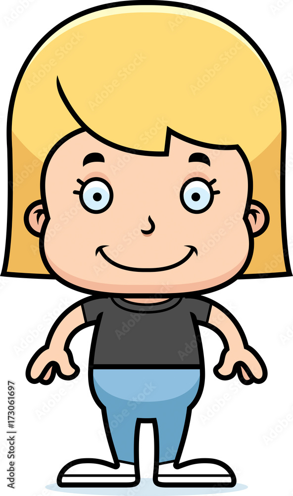 Cartoon Smiling Girl Cartoon Smiling Girl