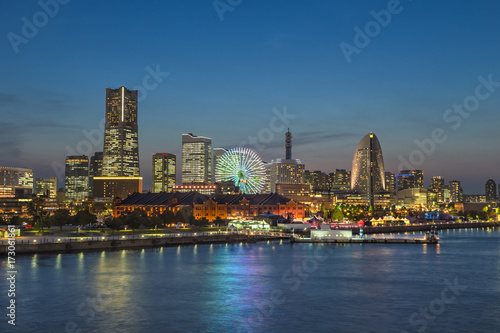 Yokohama, Japan - City Skyline at Night