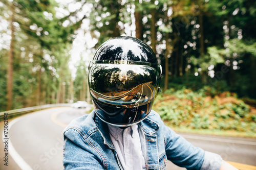 Cafe Racer Rider Close Up