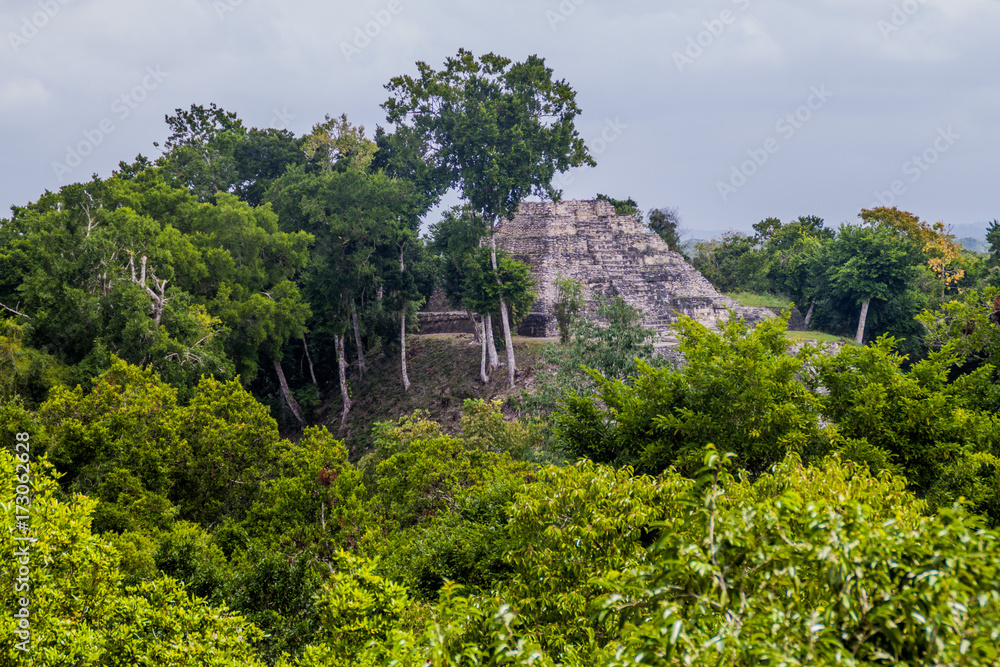 Ruins of the North Acropolis at the archaeological site Yaxha, Guatemala