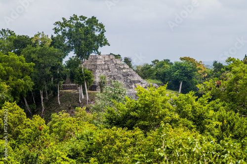 Ruins of the North Acropolis at the archaeological site Yaxha, Guatemala