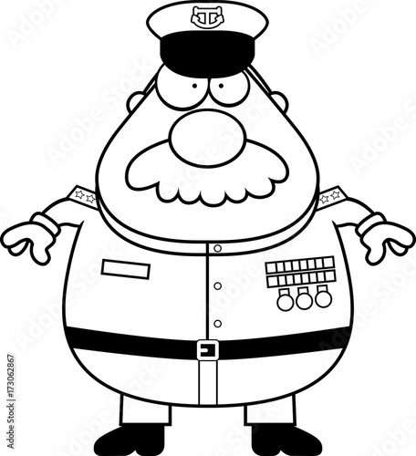 Cartoon Navy Admiral Mustache