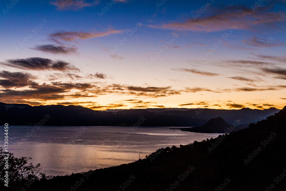 Sunrise at Atitlan lake, Guatemala