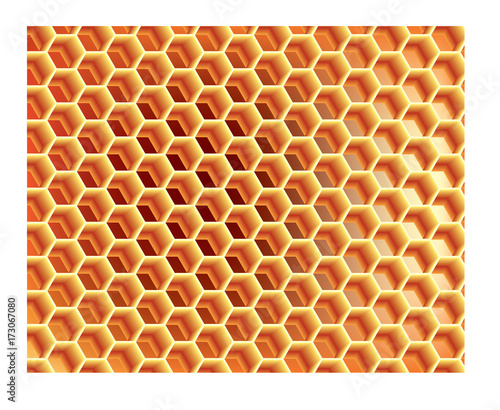 Honeycombs pattern with different shades of tone on the background