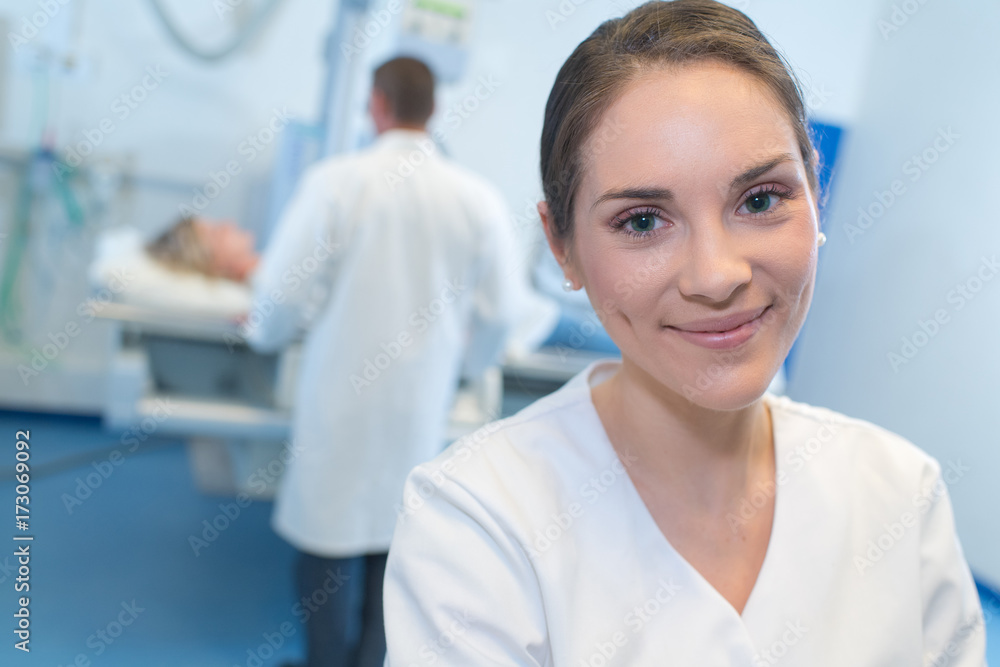 portrait of young nurse in the hospital portrait of young nurse in the hospital