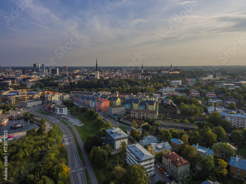 Aerial view panorama city Tallinn  Estonia.