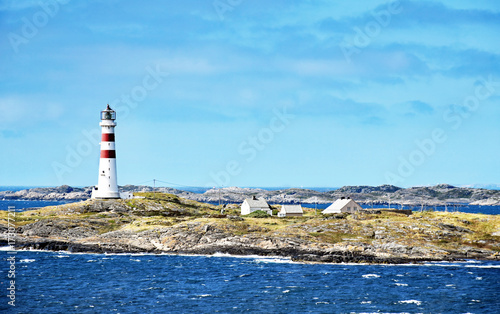 Lighthouse Oksøy fyr south of Kristiansand in Norway photo