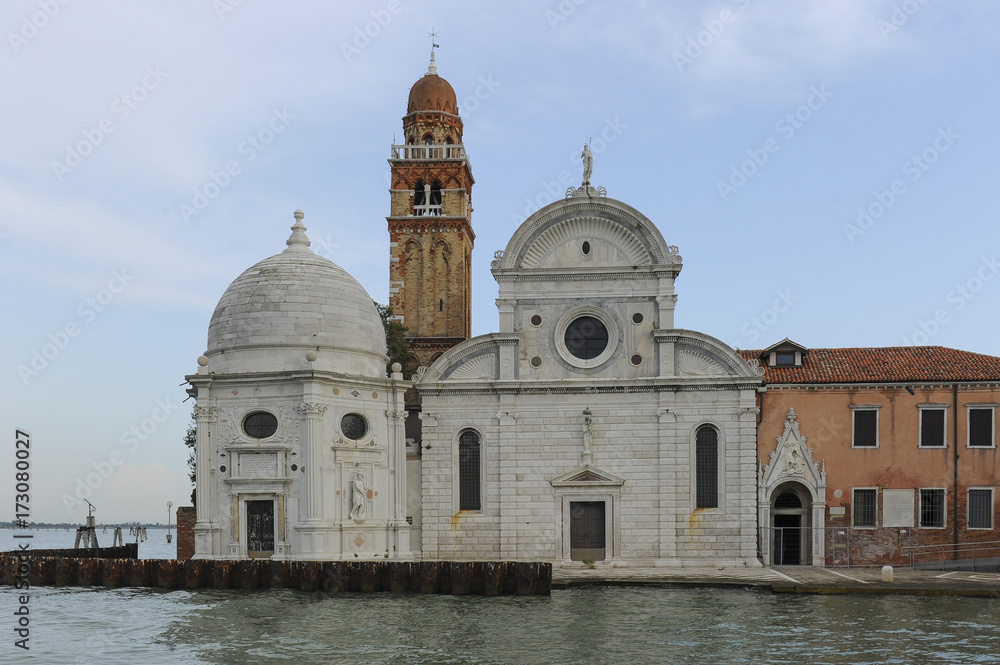 Church San Michele on island of Venice Cemetery