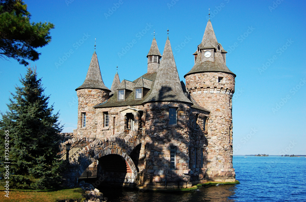 Power House of Boldt Castle in Thousand Islands, New York, USA. 