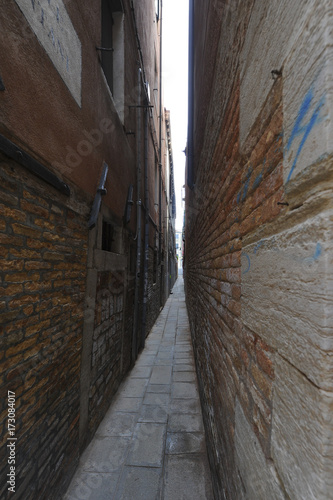 Street in the ancient Venice, Italy