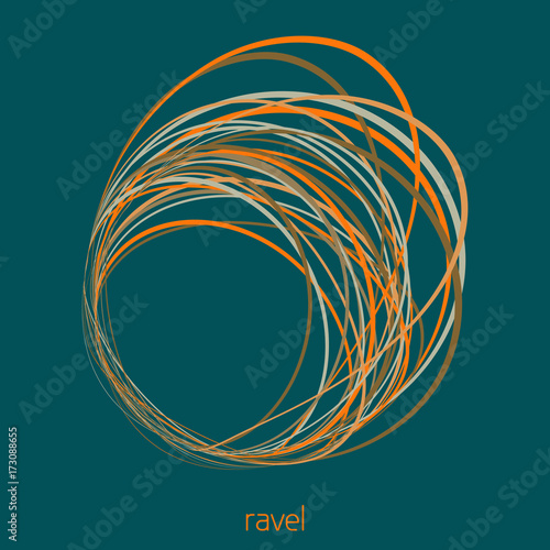 Tangled hank of thin lines